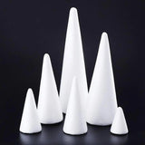Maxbell 2x12Pcs Craft Foam Cones Christmas Tree Project for Festival Table Centerpiece 9.8cm