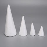 Maxbell 2x12Pcs Craft Foam Cones Christmas Tree Project for Festival Table Centerpiece 9.8cm