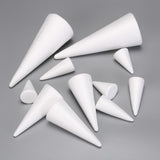 Maxbell 2x12Pcs Craft Foam Cones Christmas Tree Project for Festival Table Centerpiece 9.8cm