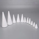 Maxbell 2x12Pcs Craft Foam Cones Christmas Tree Project for Festival Table Centerpiece 9.8cm
