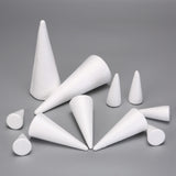 Maxbell 2x12Pcs Craft Foam Cones Christmas Tree Project for Festival Table Centerpiece 9.8cm