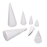 Maxbell 2x12Pcs Craft Foam Cones Christmas Tree Project for Festival Table Centerpiece 9.8cm