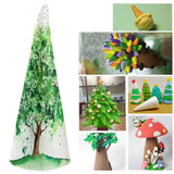 Maxbell 2x12Pcs Craft Foam Cones Christmas Tree Project for Festival Table Centerpiece 9.8cm