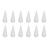 Maxbell 2x12Pcs Craft Foam Cones Christmas Tree Project for Festival Table Centerpiece 9.8cm