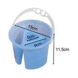 Paint Brush Washing Bucket with Brush Holder Painting Water Cup Water Barrel Blue