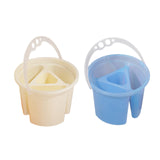 Paint Brush Washing Bucket with Brush Holder Painting Water Cup Water Barrel Blue