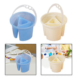 Paint Brush Washing Bucket with Brush Holder Painting Water Cup Water Barrel Blue