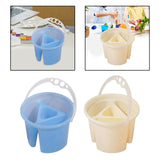 Paint Brush Washing Bucket with Brush Holder Painting Water Cup Water Barrel Blue