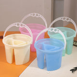 Paint Brush Washing Bucket with Brush Holder Painting Water Cup Water Barrel Blue