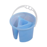 Paint Brush Washing Bucket with Brush Holder Painting Water Cup Water Barrel Blue