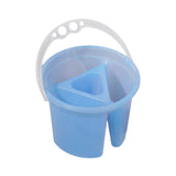 Paint Brush Washing Bucket with Brush Holder Painting Water Cup Water Barrel Blue