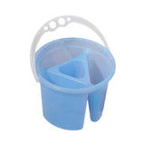 Paint Brush Washing Bucket with Brush Holder Painting Water Cup Water Barrel Blue