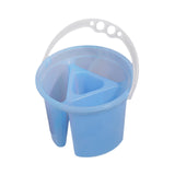Paint Brush Washing Bucket with Brush Holder Painting Water Cup Water Barrel Blue