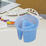 Paint Brush Washing Bucket with Brush Holder Painting Water Cup Water Barrel Blue