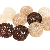 Maxbell 2x10x Decorative Rattan Balls Vase Fillers for Home Decor Party Christmas Tree 6cm