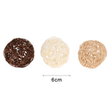 Maxbell 2x10x Decorative Rattan Balls Vase Fillers for Home Decor Party Christmas Tree 6cm