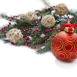 Maxbell 2x10x Decorative Rattan Balls Vase Fillers for Home Decor Party Christmas Tree 6cm
