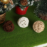 Maxbell 2x10x Decorative Rattan Balls Vase Fillers for Home Decor Party Christmas Tree 6cm