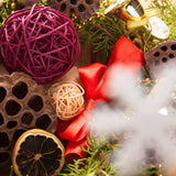 Maxbell 2x10x Decorative Rattan Balls Vase Fillers for Home Decor Party Christmas Tree 6cm