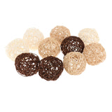 Maxbell 2x10x Decorative Rattan Balls Vase Fillers for Home Decor Party Christmas Tree 6cm