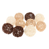 Maxbell 2x10x Decorative Rattan Balls Vase Fillers for Home Decor Party Christmas Tree 6cm