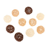 Maxbell 2x10x Decorative Rattan Balls Vase Fillers for Home Decor Party Christmas Tree 6cm