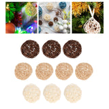 Maxbell 2x10x Decorative Rattan Balls Vase Fillers for Home Decor Party Christmas Tree 6cm