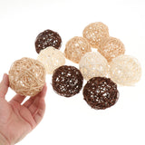 Maxbell 2x10x Decorative Rattan Balls Vase Fillers for Home Decor Party Christmas Tree 6cm