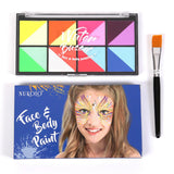 Maxbell 2xFace Body 8 Colors Special Fun Face Paint for Festival Holiday Theatre