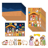 Maxbell Nativity Sticker Scene Kits Funny Nativity DIY Stickers Christmas DIY Crafts Style A