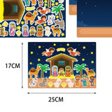 Maxbell Nativity Sticker Scene Kits Funny Nativity DIY Stickers Christmas DIY Crafts Style C