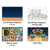 Maxbell Nativity Sticker Scene Kits Funny Nativity DIY Stickers Christmas DIY Crafts Style C