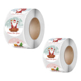 Maxbell 500 Pieces Christmas Labels 1 Roll Round Crafts Decor Stickers Xmas Stickers 3.8cm