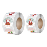 Maxbell 500 Pieces Christmas Labels 1 Roll Round Crafts Decor Stickers Xmas Stickers 3.8cm