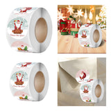 Maxbell 500 Pieces Christmas Labels 1 Roll Round Crafts Decor Stickers Xmas Stickers 3.8cm
