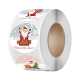 Maxbell 500 Pieces Christmas Labels 1 Roll Round Crafts Decor Stickers Xmas Stickers 3.8cm