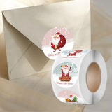 Maxbell 500 Pieces Christmas Labels 1 Roll Round Crafts Decor Stickers Xmas Stickers 3.8cm