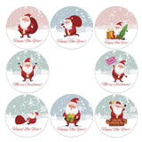 500 Pieces Christmas Labels 1 Roll Round Crafts Decor Stickers Xmas Stickers 2.5cm