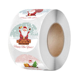 500 Pieces Christmas Labels 1 Roll Round Crafts Decor Stickers Xmas Stickers 2.5cm