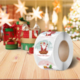 500 Pieces Christmas Labels 1 Roll Round Crafts Decor Stickers Xmas Stickers 2.5cm