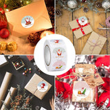 500 Pieces Christmas Labels 1 Roll Round Crafts Decor Stickers Xmas Stickers 2.5cm