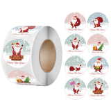 500 Pieces Christmas Labels 1 Roll Round Crafts Decor Stickers Xmas Stickers 2.5cm