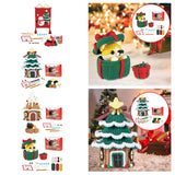 Christmas Crochet Kits Pendant DIY Crochet Doll Kits for Gift Patios Porches Snowman Tapestry