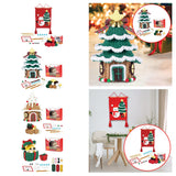 Christmas Crochet Kits Pendant DIY Crochet Doll Kits for Gift Patios Porches Snowman Tapestry