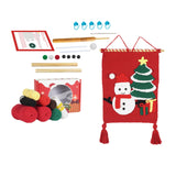 Christmas Crochet Kits Pendant DIY Crochet Doll Kits for Gift Patios Porches Snowman Tapestry