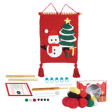 Christmas Crochet Kits Pendant DIY Crochet Doll Kits for Gift Patios Porches Snowman Tapestry