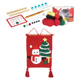 Christmas Crochet Kits Pendant DIY Crochet Doll Kits for Gift Patios Porches Snowman Tapestry