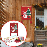 Christmas Crochet Kits Pendant DIY Crochet Doll Kits for Gift Patios Porches Snowman Tapestry