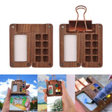 Maxbell Watercolor Palette Wood Paint Palette for Gouache Oil Paint Pigments Acrylic Without Clip