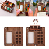 Maxbell Watercolor Palette Wood Paint Palette for Gouache Oil Paint Pigments Acrylic Without Clip